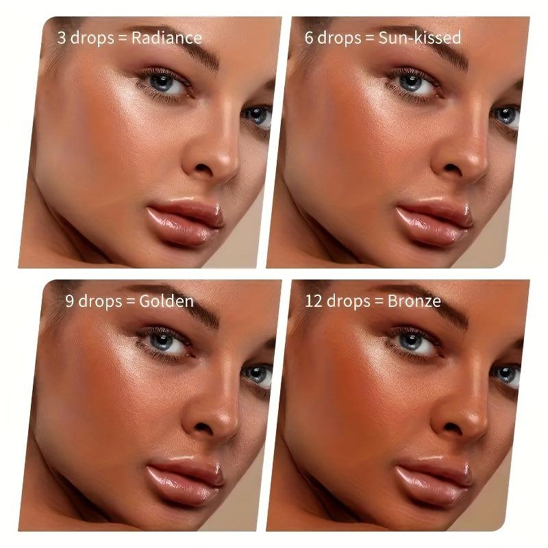 3pcs 30ml Tanning Serum Wheat Skin Hydrating Sunbathing Self Tanning Serum