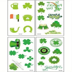 St Patrick's Shamrock Temporary Tattoos - Pack of 10