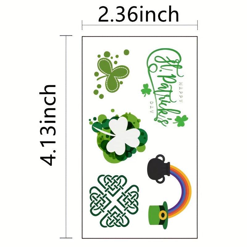 St Patrick's Shamrock Temporary Tattoos - Pack of 10