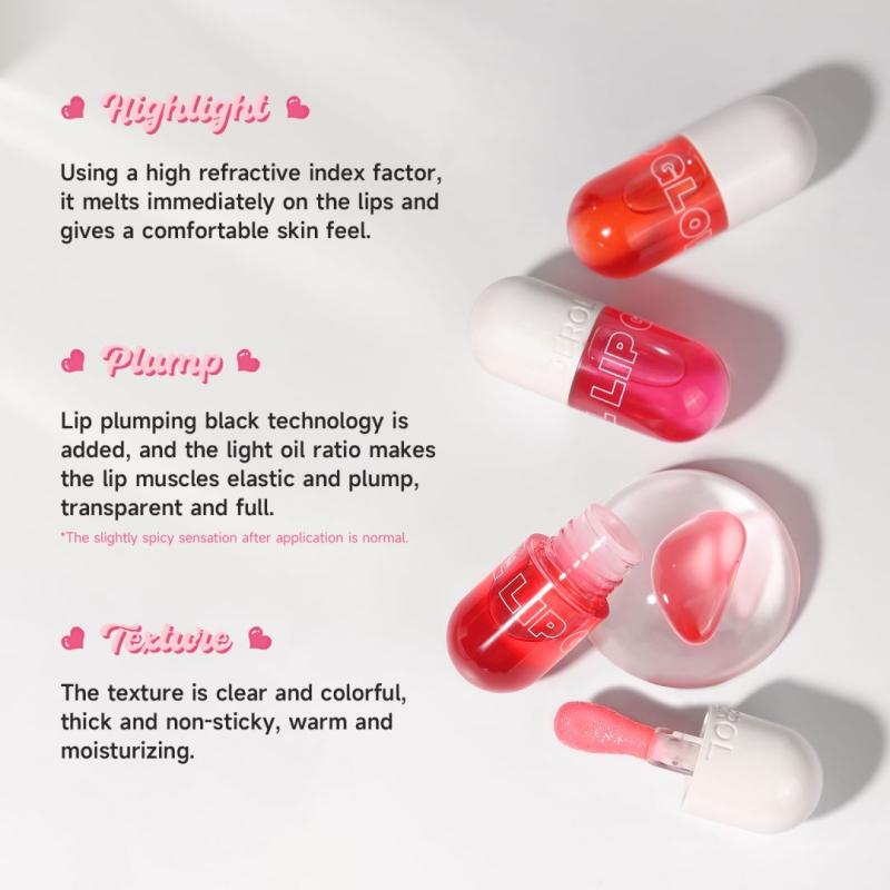 Ginger Lip Plumping Lip Gloss Hydrating Moisturizing Lip Glaze