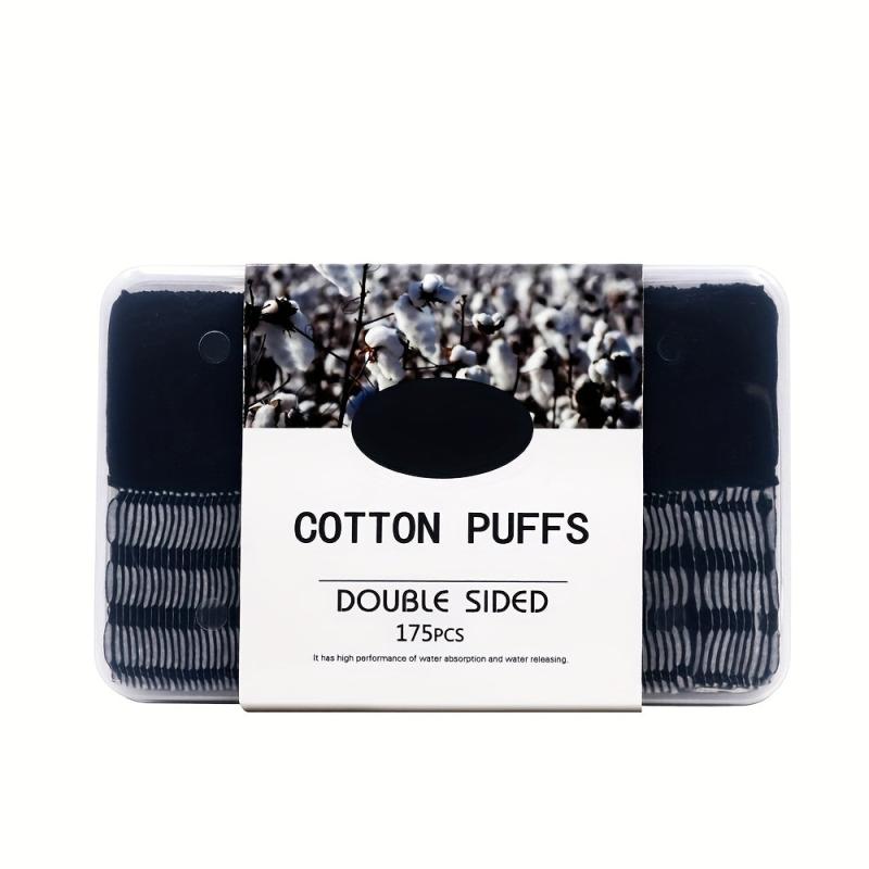 175/350pcs Bamboo Charcoal Makeup Pads Natural Square Puff