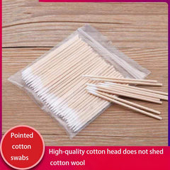 100pcs Microblading Cotton Swabs Disposable Pointed Tip Swabs