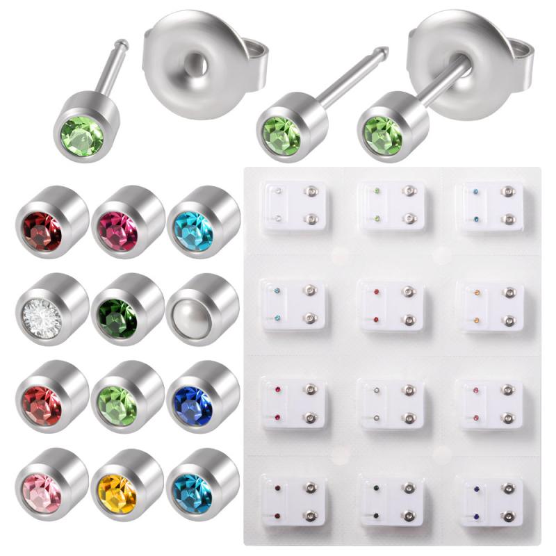 Painless Piercing Gun Kit with Birthstone Earring Studs