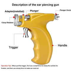 Painless Piercing Gun Kit with Birthstone Earring Studs