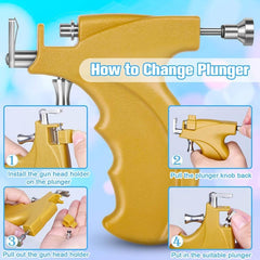 Painless Piercing Gun Kit with Birthstone Earring Studs