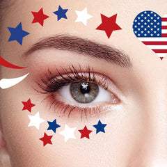 4th Of July Face Painted Tattoos Waterproof Sticker