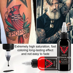 2pcs Tattoo Ink 2 Colors Of Pigment 30ml Red Tattoo Set Professional