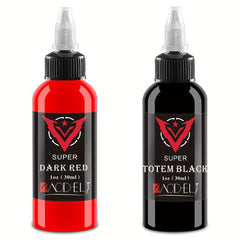 2pcs Tattoo Ink 2 Colors Of Pigment 30ml Red Tattoo Set Professional