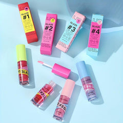 Nourishing Lip Gloss & Lipstick Set, 8 Colors, Plumping Formula