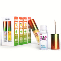 2Pcs Lip Plumper Gloss Kit Plant Essence Lip Care Set