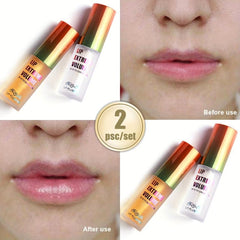 2Pcs Lip Plumper Gloss Kit Plant Essence Lip Care Set
