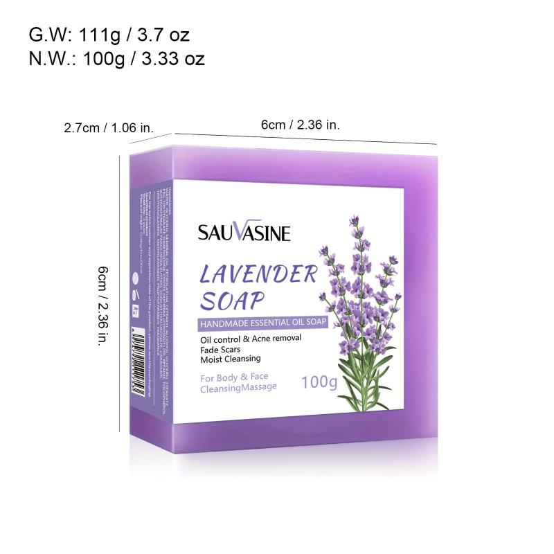 100g Lavender Soap Facial Cleansing Soap Body Wash Soap