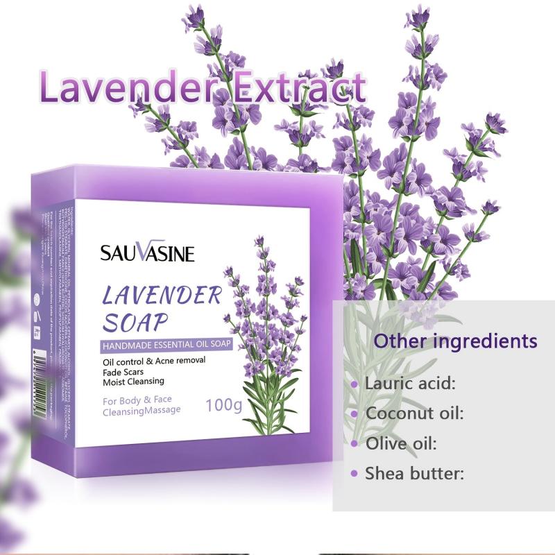 100g Lavender Soap Facial Cleansing Soap Body Wash Soap