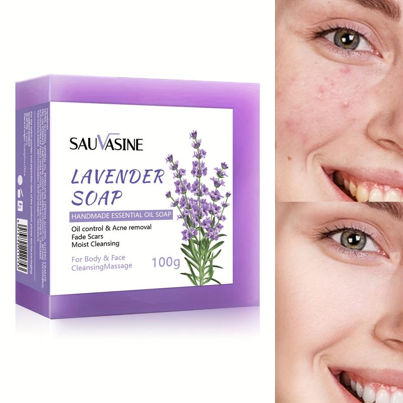 100g Lavender Soap Facial Cleansing Soap Body Wash Soap