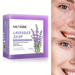 100g Lavender Soap Facial Cleansing Soap Body Wash Soap