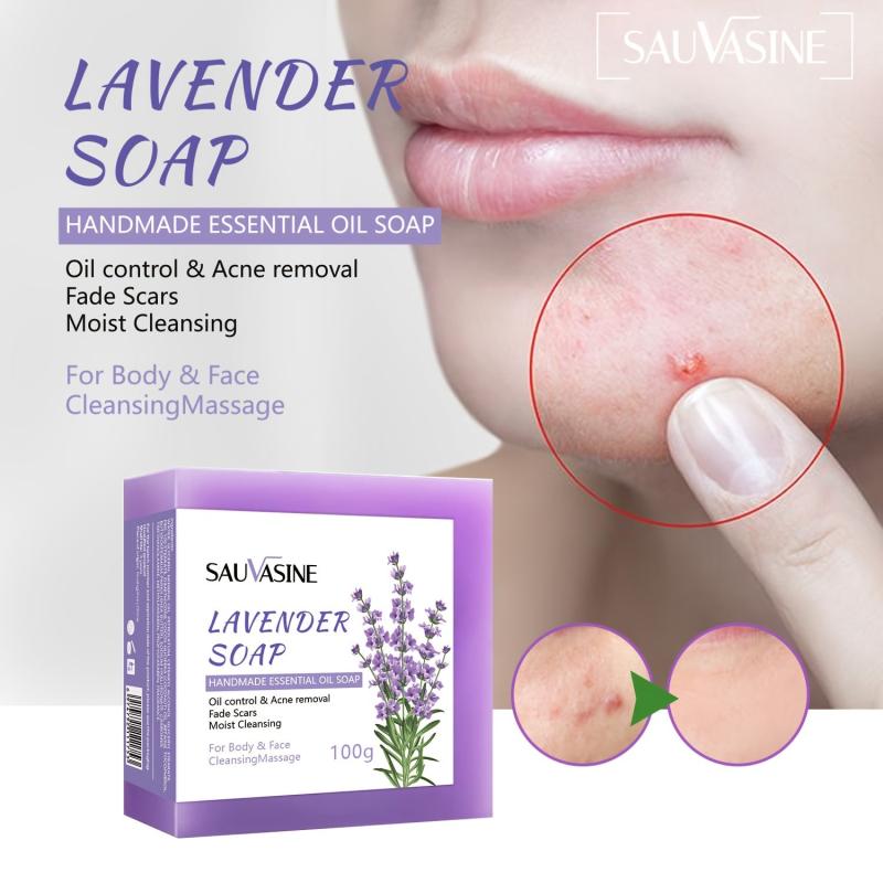 100g Lavender Soap Facial Cleansing Soap Body Wash Soap