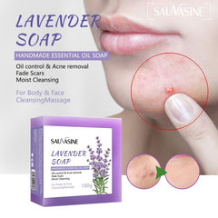 100g Lavender Soap Facial Cleansing Soap Body Wash Soap