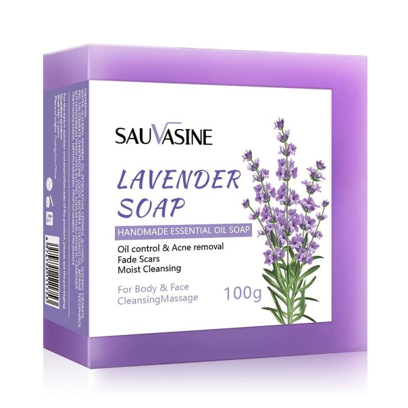 100g Lavender Soap Facial Cleansing Soap Body Wash Soap