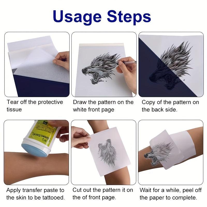 5pcs Tattoo Skin & 10pcs Transfer Paper Microblading Tools for Permanent Makeup