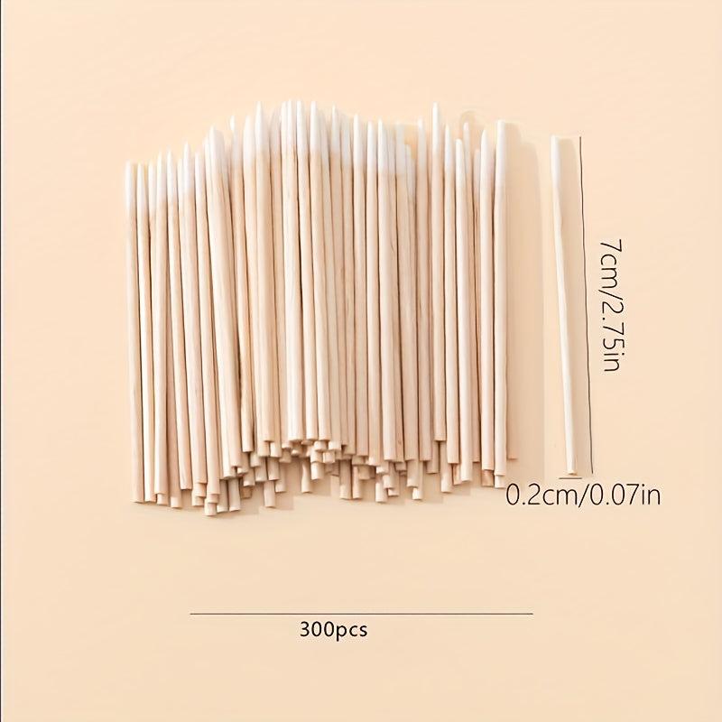 300pcs Disposable Microblading Cotton Swabs for Tattoo Makeup