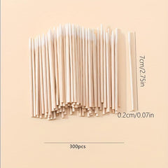 300pcs Disposable Microblading Cotton Swabs for Tattoo Makeup