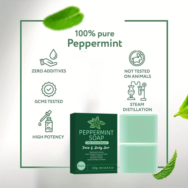 Peppermint Facial Soap 2-in-1 Cleansing/Shaving 130g
