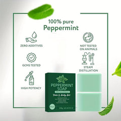 Peppermint Facial Soap 2-in-1 Cleansing/Shaving 130g