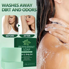Peppermint Facial Soap 2-in-1 Cleansing/Shaving 130g