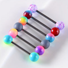 12Pcs Acrylic Tongue Rings Belly Button Nose Lip Piercing Jewelry Set