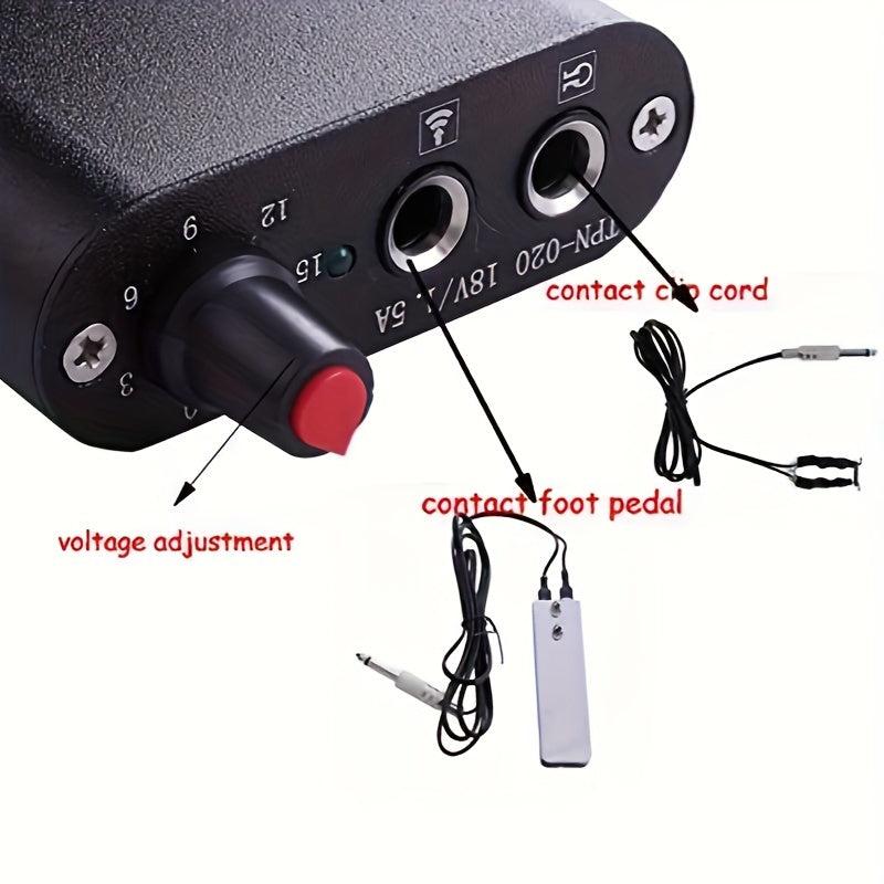 Tattoo Foot Pedal Kit with Machine Switch, Clip Cords, Sleeves