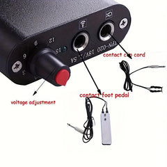 Tattoo Foot Pedal Kit with Machine Switch, Clip Cords, Sleeves