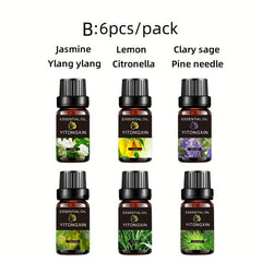 6-Piece Herbal Plant Essential Aromatherapy Set