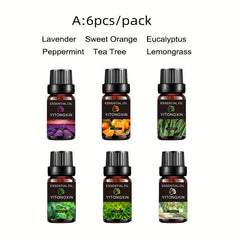 6-Piece Herbal Plant Essential Aromatherapy Set