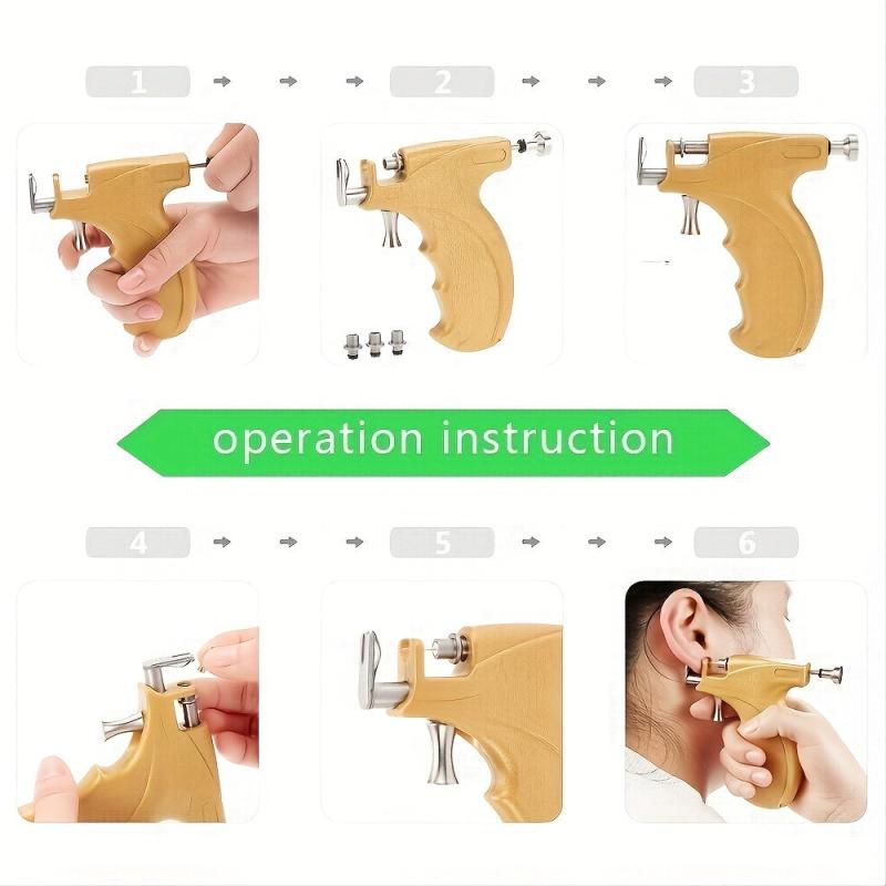 Ear Piercing Kit with Stainless Steel Studs for Men and Women