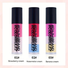 Colorful Lip Glaze Three Ice Cream Cream Lip Gloss Watermelon Pink