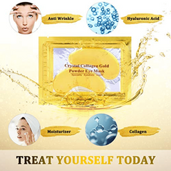 50 Packs Collagen Eye Mask Golden Powder Anti Wrinkle Moisturizing
