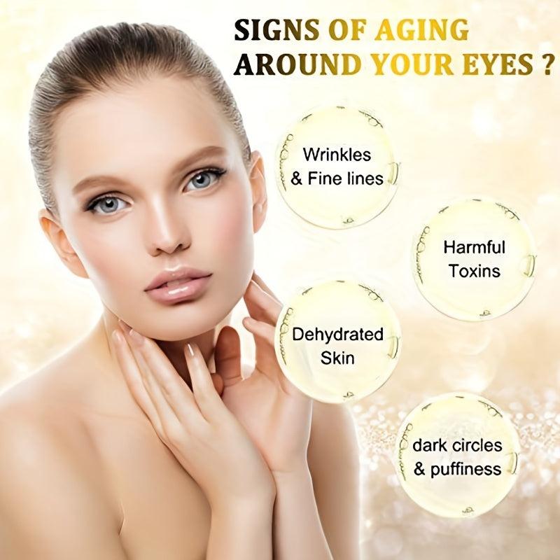 50 Packs Collagen Eye Mask Golden Powder Anti Wrinkle Moisturizing