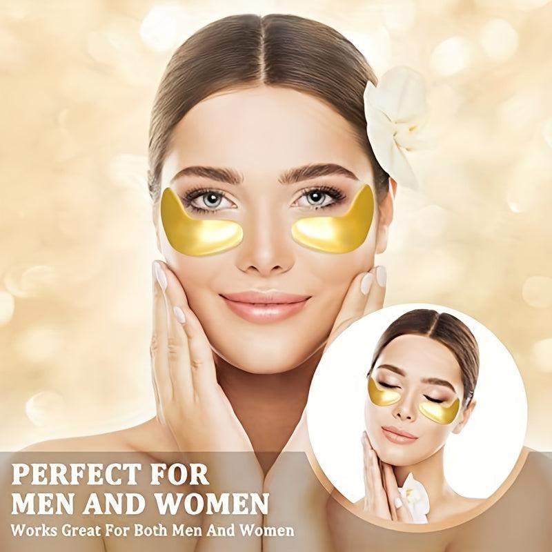 50 Packs Collagen Eye Mask Golden Powder Anti Wrinkle Moisturizing