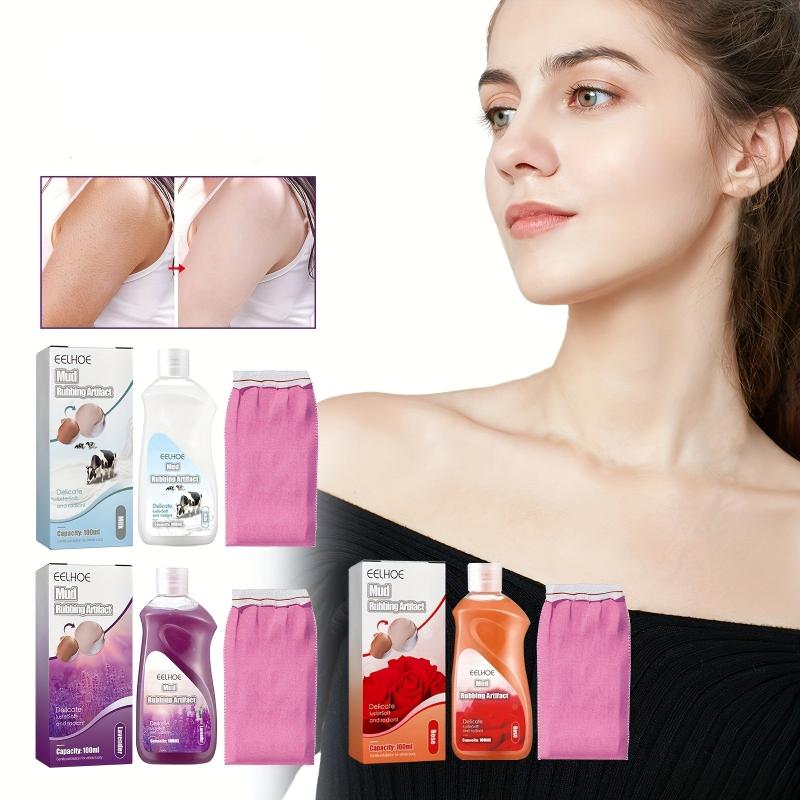 Exfoliating Gel for Back Acne & Mud Rub for Sunken Skin, Tender Skin Scrub Towel