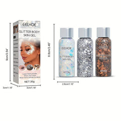Mermaid Scale Glitter Gel Eyeshadow Makeup Set