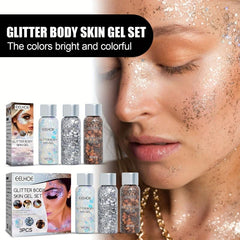 Mermaid Scale Glitter Gel Eyeshadow Makeup Set