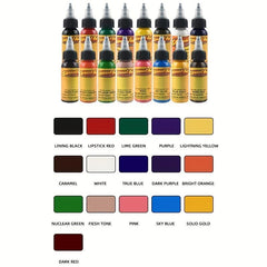 16 Tattoo Ink Set Professional Tattoo Pigment Long Lasting Tattoo Painting