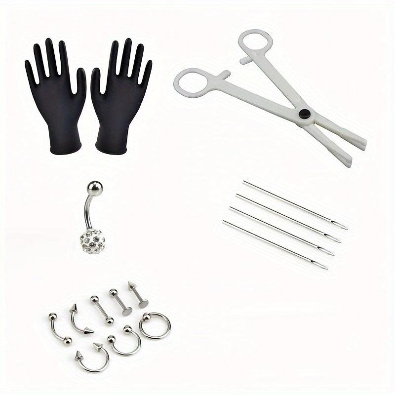 16pcs Set Disposable Piercing Jewelry Tool Sets