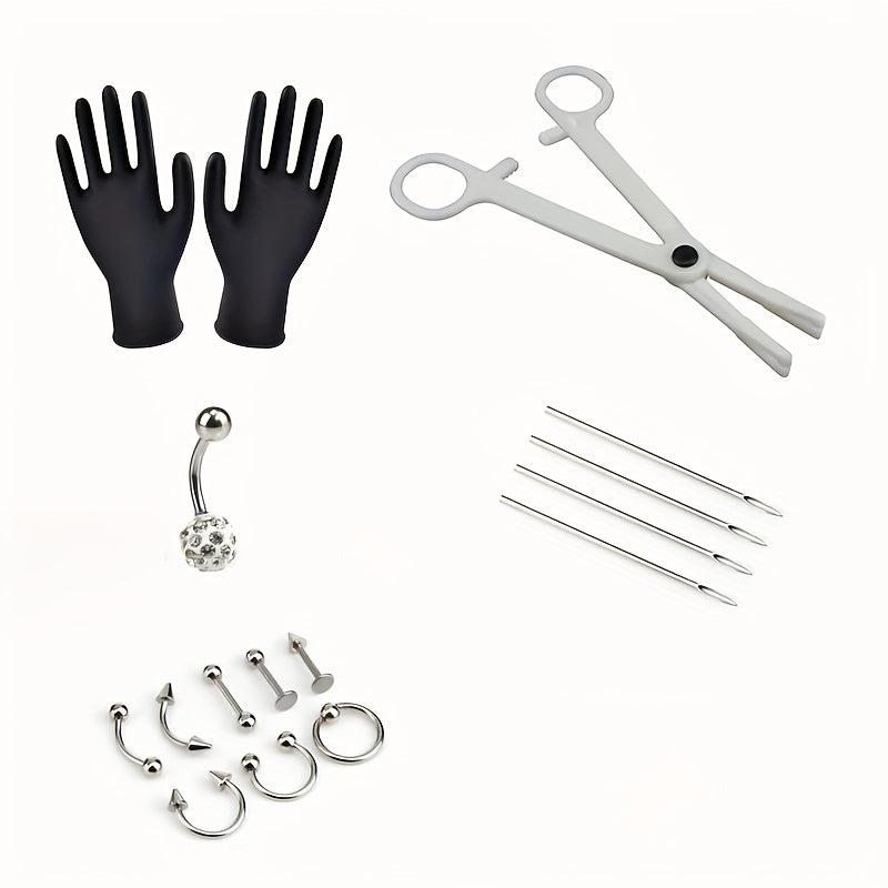 16pcs Set Disposable Piercing Jewelry Tool Sets
