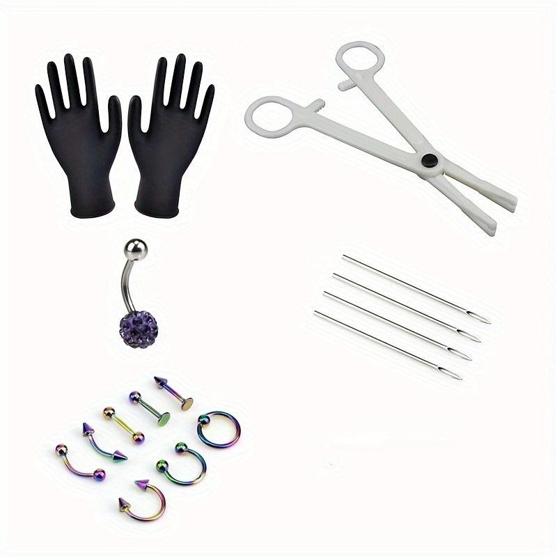 16pcs Set Disposable Piercing Jewelry Tool Sets