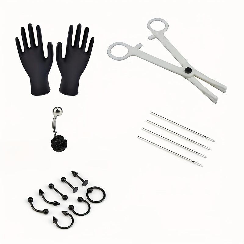 16pcs Set Disposable Piercing Jewelry Tool Sets