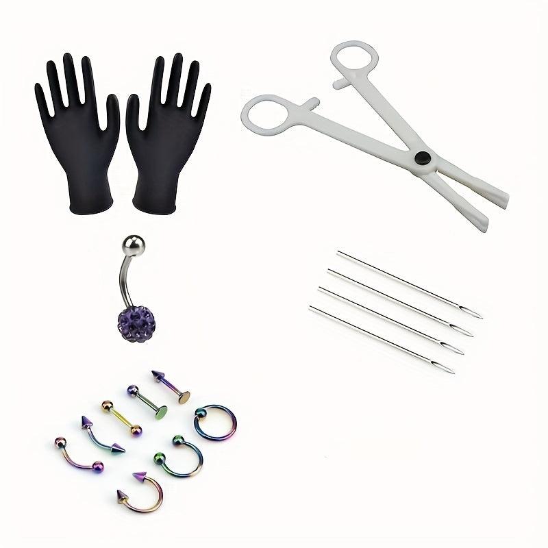 16pcs Set Disposable Piercing Jewelry Tool Sets