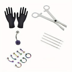 16pcs Set Disposable Piercing Jewelry Tool Sets