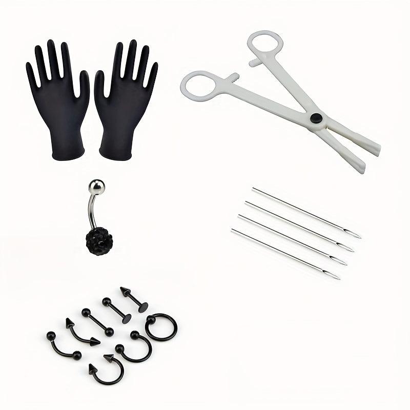 16pcs Set Disposable Piercing Jewelry Tool Sets