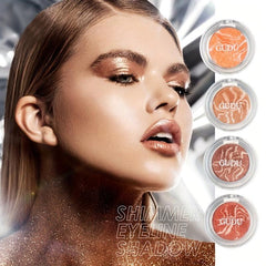 Sheer Nude Eyeshadow with Silver Glitter Texture
